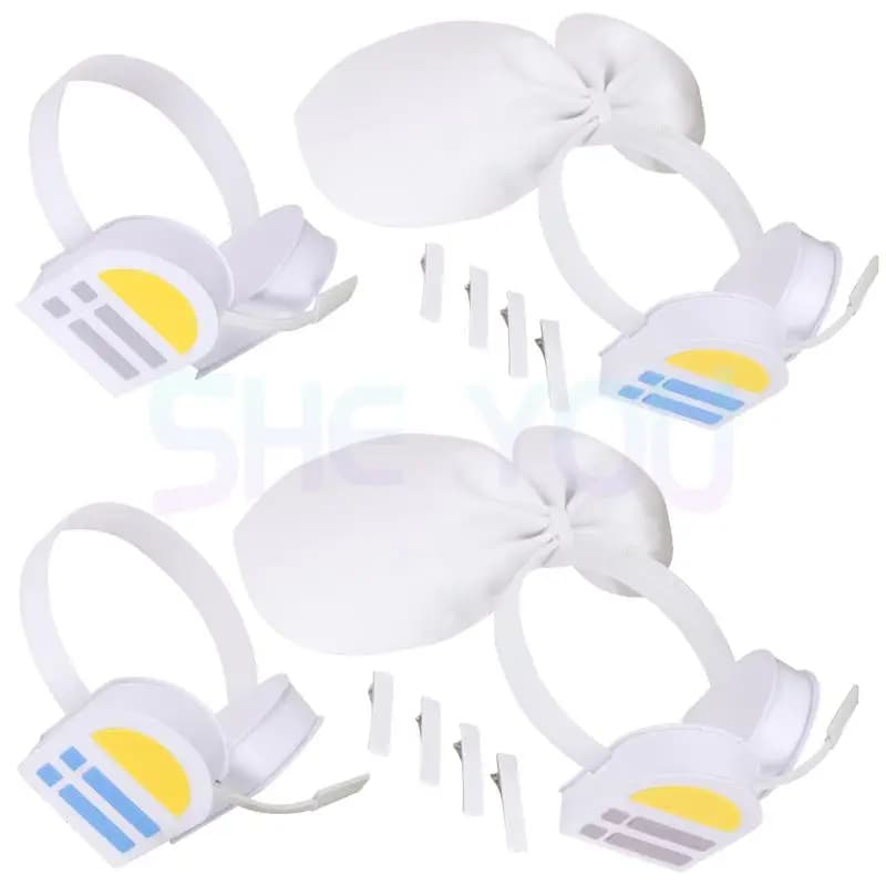 Rin Len Headset Headphone Cosplay Prop Costume Accessory Headwear Headband Hairbands with Hairpins