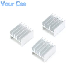 10pcs/2pcs Aluminum Alloy Heatsink Radiator Heat Sink Cooling Silver 25X25X5 20X20 8.8X8.8X5 11X11 14X14 19X13X11 19X19X24mm