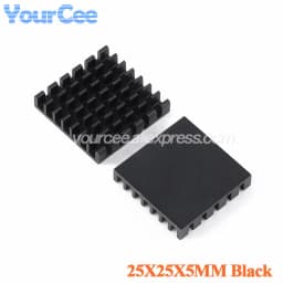 10pcs/2pcs Aluminum Alloy Heatsink Radiator Heat Sink Cooling Silver 25X25X5 20X20 8.8X8.8X5 11X11 14X14 19X13X11 19X19X24mm