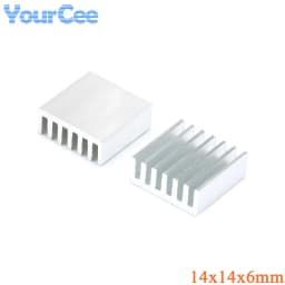 10pcs/2pcs Aluminum Alloy Heatsink Radiator Heat Sink Cooling Silver 25X25X5 20X20 8.8X8.8X5 11X11 14X14 19X13X11 19X19X24mm