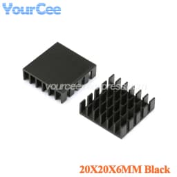 10pcs/2pcs Aluminum Alloy Heatsink Radiator Heat Sink Cooling Silver 25X25X5 20X20 8.8X8.8X5 11X11 14X14 19X13X11 19X19X24mm