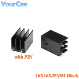 10pcs/2pcs Aluminum Alloy Heatsink Radiator Heat Sink Cooling Silver 25X25X5 20X20 8.8X8.8X5 11X11 14X14 19X13X11 19X19X24mm