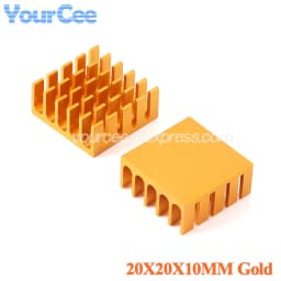 10pcs/2pcs Aluminum Alloy Heatsink Radiator Heat Sink Cooling Silver 25X25X5 20X20 8.8X8.8X5 11X11 14X14 19X13X11 19X19X24mm