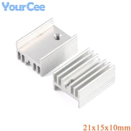 10pcs/2pcs Aluminum Alloy Heatsink Radiator Heat Sink Cooling Silver 25X25X5 20X20 8.8X8.8X5 11X11 14X14 19X13X11 19X19X24mm