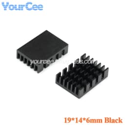 10pcs/2pcs Aluminum Alloy Heatsink Radiator Heat Sink Cooling Silver 25X25X5 20X20 8.8X8.8X5 11X11 14X14 19X13X11 19X19X24mm