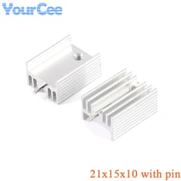 10pcs/2pcs Aluminum Alloy Heatsink Radiator Heat Sink Cooling Silver 25X25X5 20X20 8.8X8.8X5 11X11 14X14 19X13X11 19X19X24mm