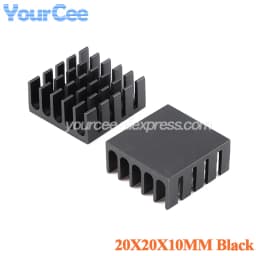 10pcs/2pcs Aluminum Alloy Heatsink Radiator Heat Sink Cooling Silver 25X25X5 20X20 8.8X8.8X5 11X11 14X14 19X13X11 19X19X24mm