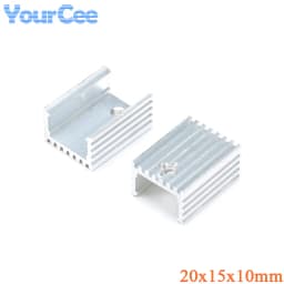 10pcs/2pcs Aluminum Alloy Heatsink Radiator Heat Sink Cooling Silver 25X25X5 20X20 8.8X8.8X5 11X11 14X14 19X13X11 19X19X24mm