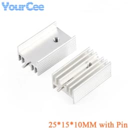 10pcs/2pcs Aluminum Alloy Heatsink Radiator Heat Sink Cooling Silver 25X25X5 20X20 8.8X8.8X5 11X11 14X14 19X13X11 19X19X24mm