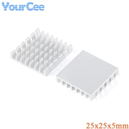 10pcs/2pcs Aluminum Alloy Heatsink Radiator Heat Sink Cooling Silver 25X25X5 20X20 8.8X8.8X5 11X11 14X14 19X13X11 19X19X24mm