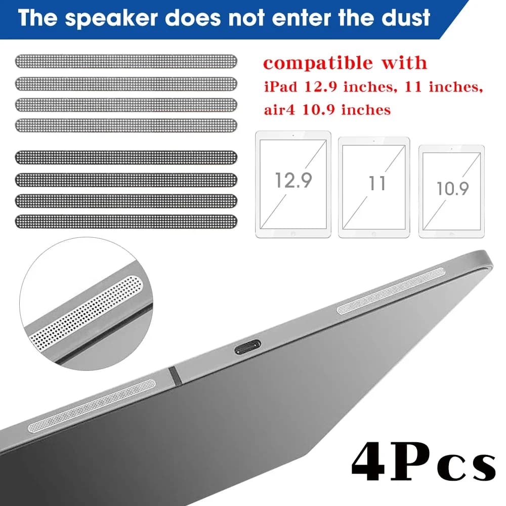 4PCS Metal Dustproof Net Stickers for iPad Pro 11" 12.9" Air 4 5 Earpiece Mesh Anti Dust Metal Mesh Speaker Protective Net