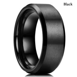 Fashion 8mm Red Groove Beveled Edge Black Tungsten Wedding Rings For Men Cool Black Celtic Dragon Inlay Red Carbon Fiber Ring