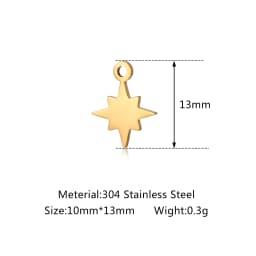5pcs/Lot Wholesale Stainless Steel High Quality Star Charms Pendants For Making Jewelry DIY Necklace Earrings Bracelets Jewelry