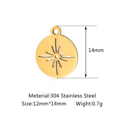 5pcs/Lot Wholesale Stainless Steel High Quality Star Charms Pendants For Making Jewelry DIY Necklace Earrings Bracelets Jewelry