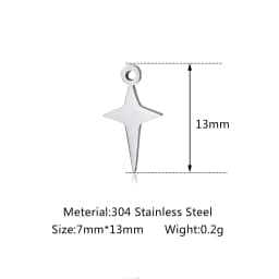 5pcs/Lot Wholesale Stainless Steel High Quality Star Charms Pendants For Making Jewelry DIY Necklace Earrings Bracelets Jewelry