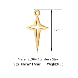 5pcs/Lot Wholesale Stainless Steel High Quality Star Charms Pendants For Making Jewelry DIY Necklace Earrings Bracelets Jewelry