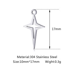 5pcs/Lot Wholesale Stainless Steel High Quality Star Charms Pendants For Making Jewelry DIY Necklace Earrings Bracelets Jewelry