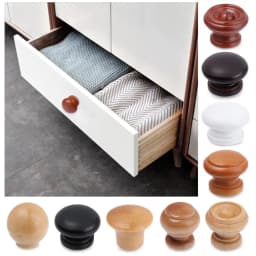 Wood Furniture Cabinet Drawer Knobs Cupboard Pulls Handle Kitchen Cupboard Wardrobe Dresser Hardware Accessories With Screw