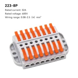1 PCS Mini Quick Wire Connectors Universal Compact Household Wires Connectors Splicing Push-inTerminal Block with Fixing Hole