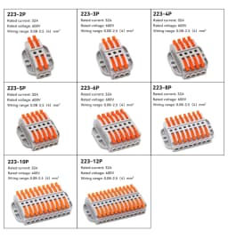 1 PCS Mini Quick Wire Connectors Universal Compact Household Wires Connectors Splicing Push-inTerminal Block with Fixing Hole