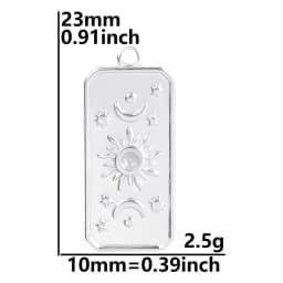 Luna Moon 100% Stainless Steel Charms For Jewelry Making Supplies Curved Month Pendant Silver Color Fashion Charms In Bulk Gifts