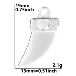 Luna Moon 100% Stainless Steel Charms For Jewelry Making Supplies Curved Month Pendant Silver Color Fashion Charms In Bulk Gifts