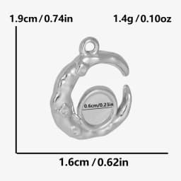Luna Moon 100% Stainless Steel Charms For Jewelry Making Supplies Curved Month Pendant Silver Color Fashion Charms In Bulk Gifts