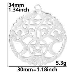 Luna Moon 100% Stainless Steel Charms For Jewelry Making Supplies Curved Month Pendant Silver Color Fashion Charms In Bulk Gifts