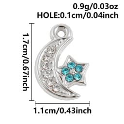 Luna Moon 100% Stainless Steel Charms For Jewelry Making Supplies Curved Month Pendant Silver Color Fashion Charms In Bulk Gifts