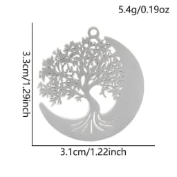 Luna Moon 100% Stainless Steel Charms For Jewelry Making Supplies Curved Month Pendant Silver Color Fashion Charms In Bulk Gifts