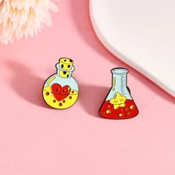 Believe in Science Enamel Brooch Chemical Molecule Test Tube DNA Microscope Eye Medicine Bottle Creative Badge Pins Jewelry Gift