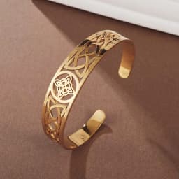 Fashion Design Stainless Steel Curved Tableware Fork Open Bracelet Men and Women Personality Charm Hip Hop Casual Jewelry Gift
