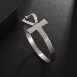 Fashion Design Stainless Steel Curved Tableware Fork Open Bracelet Men and Women Personality Charm Hip Hop Casual Jewelry Gift