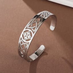 Fashion Design Stainless Steel Curved Tableware Fork Open Bracelet Men and Women Personality Charm Hip Hop Casual Jewelry Gift