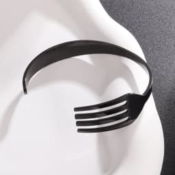Fashion Design Stainless Steel Curved Tableware Fork Open Bracelet Men and Women Personality Charm Hip Hop Casual Jewelry Gift