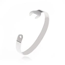 Fashion Design Stainless Steel Curved Tableware Fork Open Bracelet Men and Women Personality Charm Hip Hop Casual Jewelry Gift