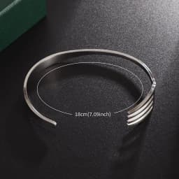Fashion Design Stainless Steel Curved Tableware Fork Open Bracelet Men and Women Personality Charm Hip Hop Casual Jewelry Gift