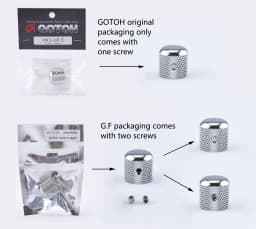Original GOTOH Dome Brass Metal Knob For Guitar Bass VK1-18 / VK1-19 - Made in Japan