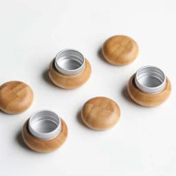 1Pc Mini Bamboo Cosmetic Container Cream Bottle Lip Balm Makeup Skincare Container Refillable Lotion Jar Empty Cosmetic Box
