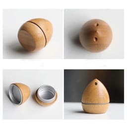 1Pc Mini Bamboo Cosmetic Container Cream Bottle Lip Balm Makeup Skincare Container Refillable Lotion Jar Empty Cosmetic Box