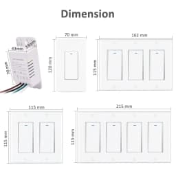 US AU ZigBee 3.0 Tuya Smart Life Wireless Push Button Switch Wall Voice Remote Control Two With Neutral USA 1 2 3 4 Gang