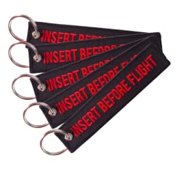 SOMEHOUR Insert Before Flight Car Bag Keychain Fobs Motorcycle Key Ring Tag Jewelry Embroidery Aviation Holder Christmas Gifts