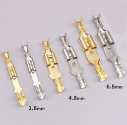 100Pcs 2.8mm 4.8mm 6.3mm Plug Spring Female Male Spade Cold Crimp Terminals Car Speaker Electrical Wire Connectors Set