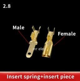100Pcs 2.8mm 4.8mm 6.3mm Plug Spring Female Male Spade Cold Crimp Terminals Car Speaker Electrical Wire Connectors Set