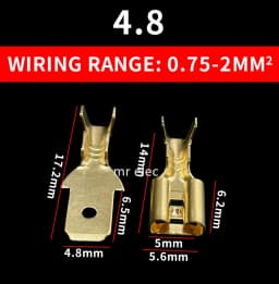 100Pcs 2.8mm 4.8mm 6.3mm Plug Spring Female Male Spade Cold Crimp Terminals Car Speaker Electrical Wire Connectors Set