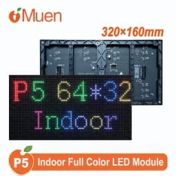 P5 LED Panel Indoor 320 × 160 mm 64 × 32 Pixels 1/16 Scan SMD2121 Full Color Video Wall Churches P5 LED Display Panel Module
