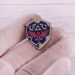 The Legend of Zellda Hyllian Shield Enamel Pin Game Brooch Badge Best Friend Gift