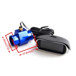 Auto LCD Water Temperature & Voltmeter Gauge 2 in 1 With Joint Pipe Adapter 1/8NPT OD 26MM-40MM