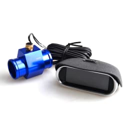 Auto LCD Water Temperature & Voltmeter Gauge 2 in 1 With Joint Pipe Adapter 1/8NPT OD 26MM-40MM