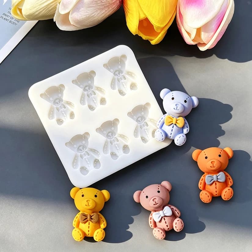Bear Silicone Sugarcraft Mold Resin Tools Cupcake Baking Mould Fondant Cake Decorating Tools
